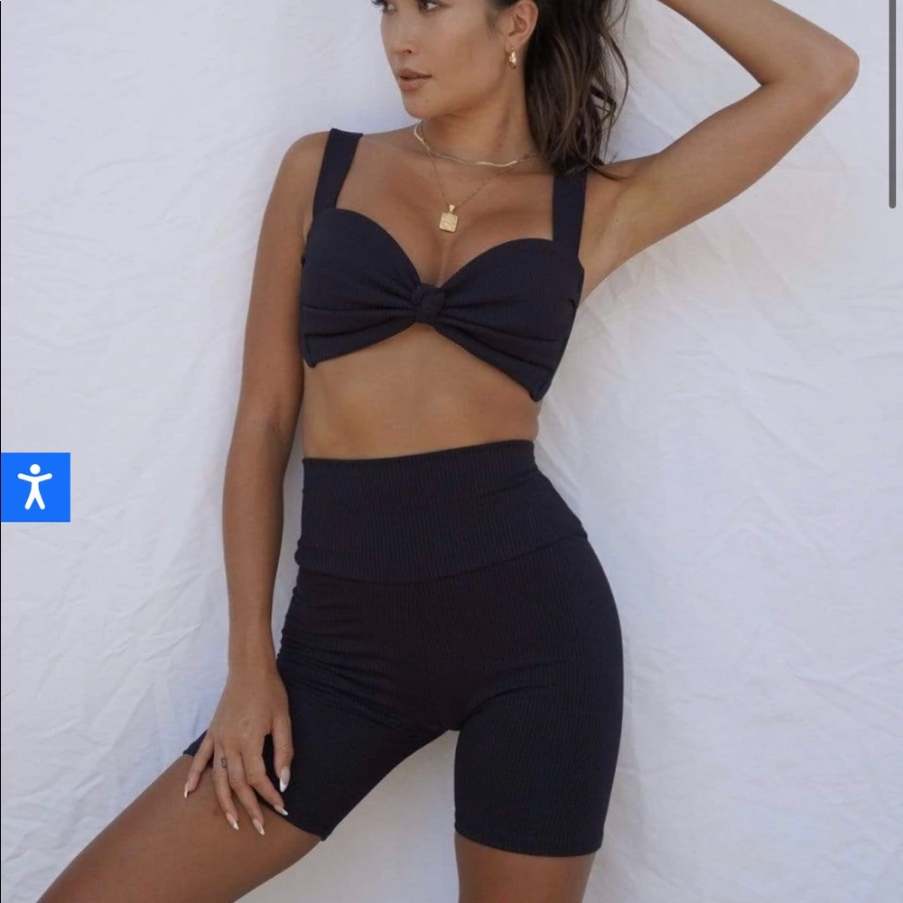 Montce Black Rib Midi Bike Short